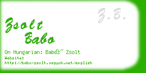 zsolt babo business card